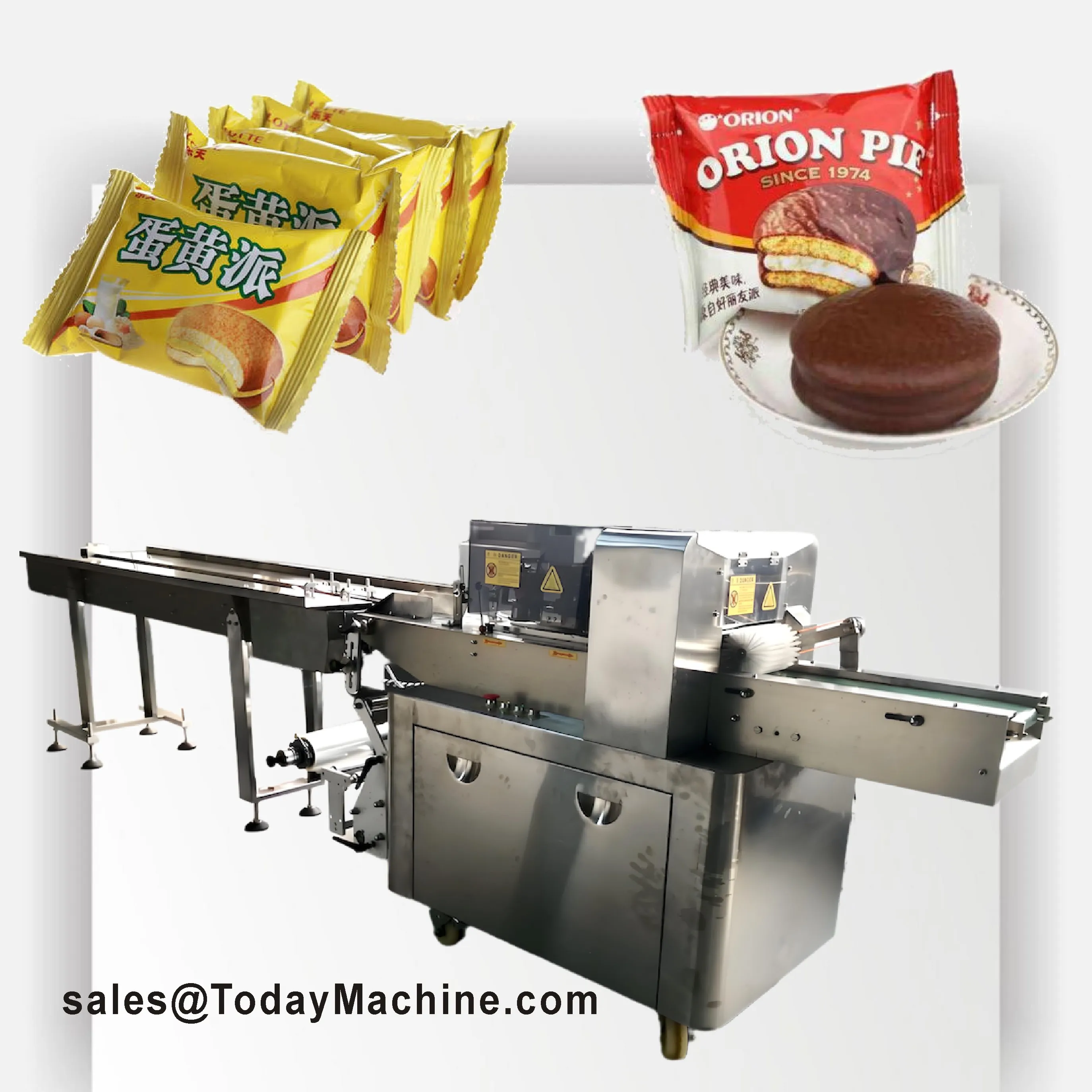 Automatic Horizontal Pillow Packing Machine for Bakery, Candy & Snacks High-Speed Flow Wrapping Machine