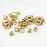 High-Precision 0.4/0.5/0.8 Module 90° Right-Angle Bevel Gears, 1:1 Ratio Small Module Conical Gears with Micro Straight Teeth