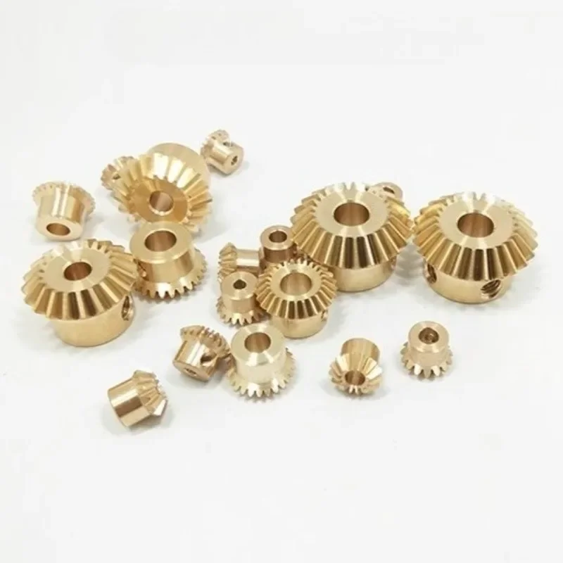 High-Precision 0.4/0.5/0.8 Module 90° Right-Angle Bevel Gears, 1:1 Ratio Small Module Conical Gears with Micro Straight Teeth