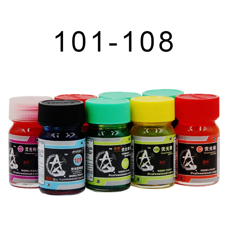 101~108 Drawing Oil Based Fluorescent Color Paint Pigment Coating DIY Handcraft Military Car Ship Tank Doll Building Tool