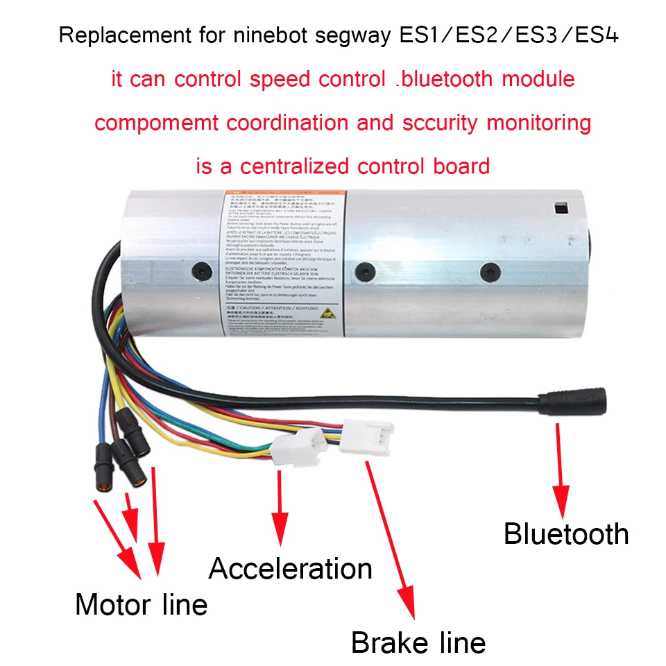 For Ninebot ES1/ES2/ES3/ES4 Scooter Front Durable Bag Tricolor Sticker Rod Hook Bluetooth Dashboard Control Board Throttle Finge