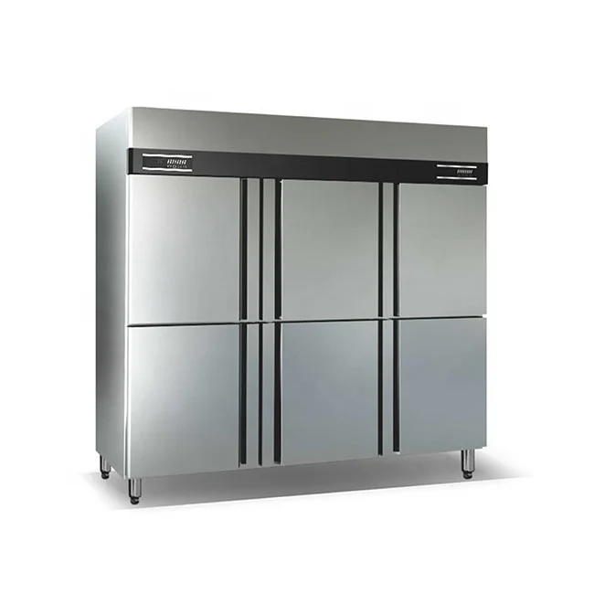 Freezer Vertical Stainless Steel Six-door Vertical Hotel Kitchen Commercial Refrigerator