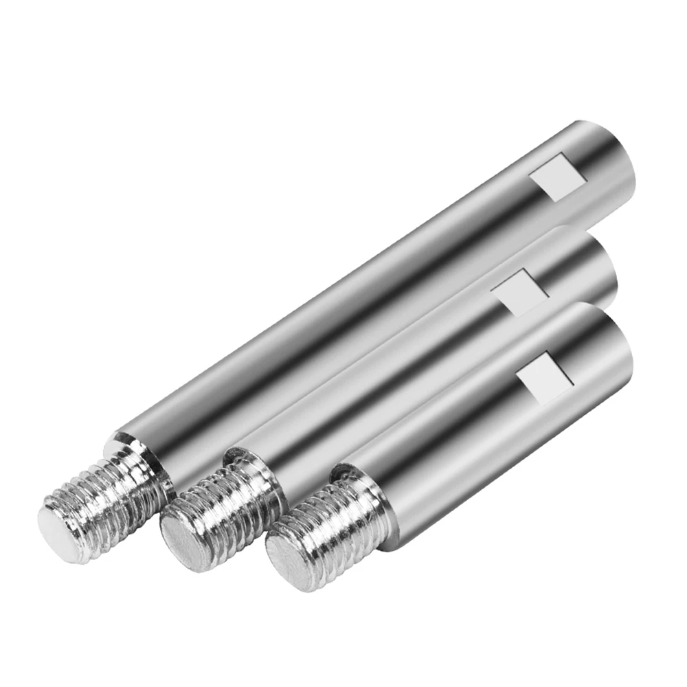 3pcs M14 Thread Stainless Steel Polisher Extension Shaft Rotary Polisher Extension Shaft Carbide Rotary Extension 75/100/140mm