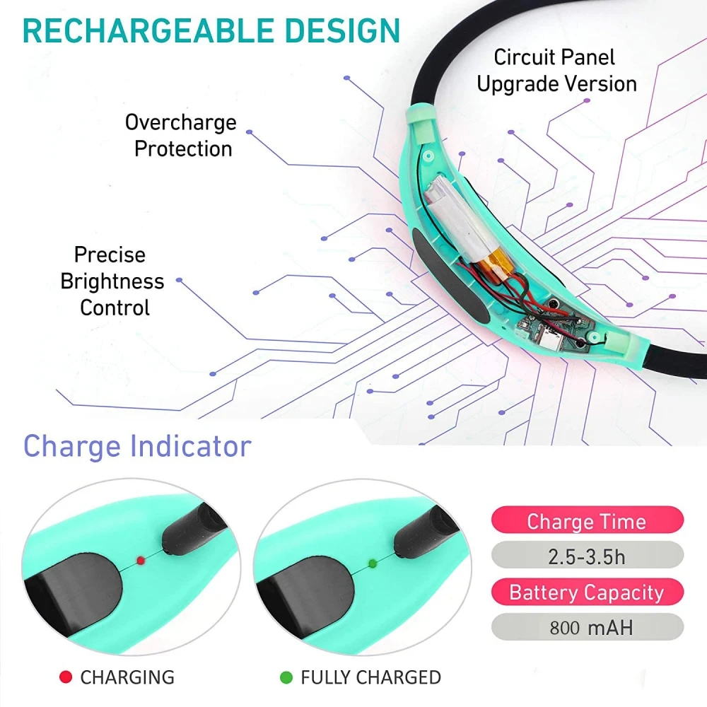 Imagem -05 - Recarregável Pescoço Livro Luzes Lâmpada da Noite para Leitura Mãos Livres Braços Bendable Lâmpadas Led Luz de Leitura Duradoura