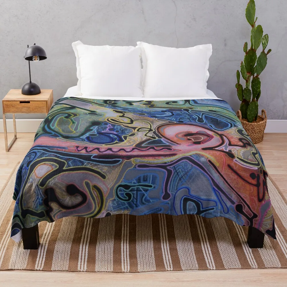 

Stream of Consciousness #1 Throw Blanket Decorative Beds cosplay anime Bed manga Blankets