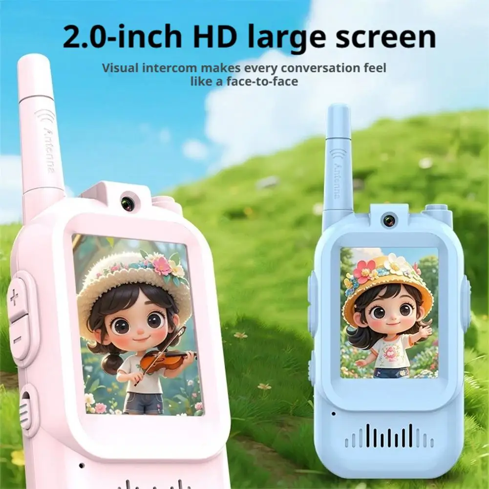 Children'S Video Walkie-Talkie Gift Birthday Rechargeable  Children'S Walkie Talkie Cartoon Pager Parent-Child Toys