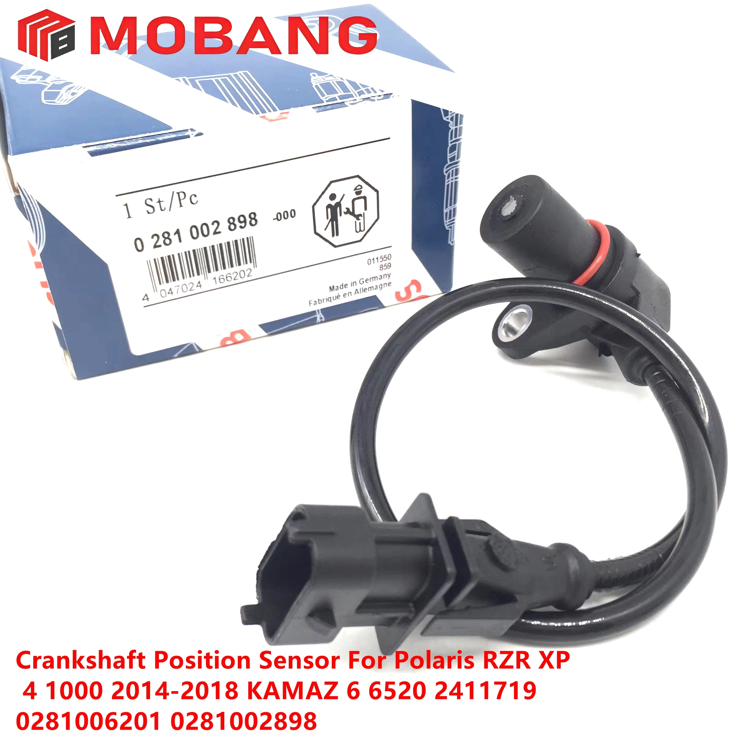 1PCS Crankshaft Position Sensor For Polaris RZR XP 4 1000 2014-2018 KAMAZ 6 6520 2411719 0281006201 0281002898