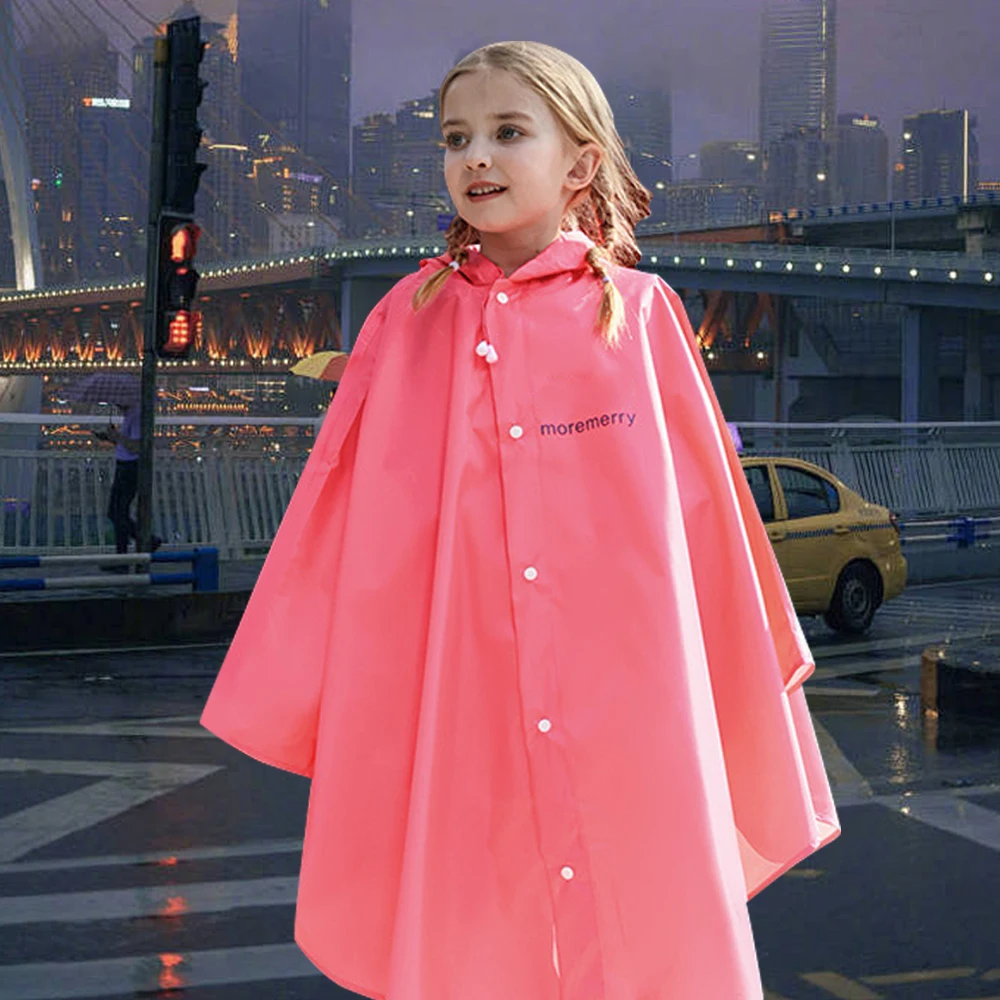 Cartoon 3D Kids Raincoat Oxford Full Body Thickened Rain Coat Waterproof Long Sleeve One-Piece Raincoat Boys And Girls