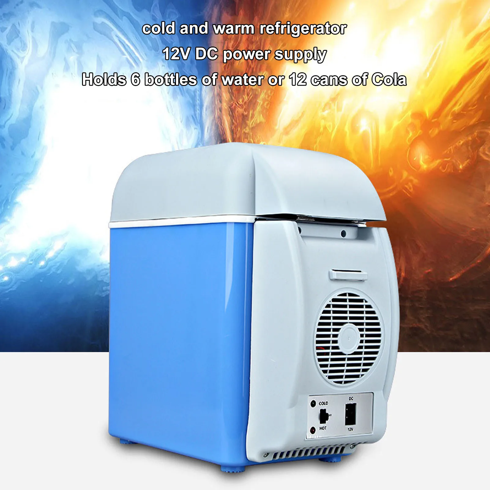 Car Fridge 12V DC Power Supply Cold Warm Dual Use Electric Cooler Summer Refrigeration Portable Mini Car Refrigerator for Cars