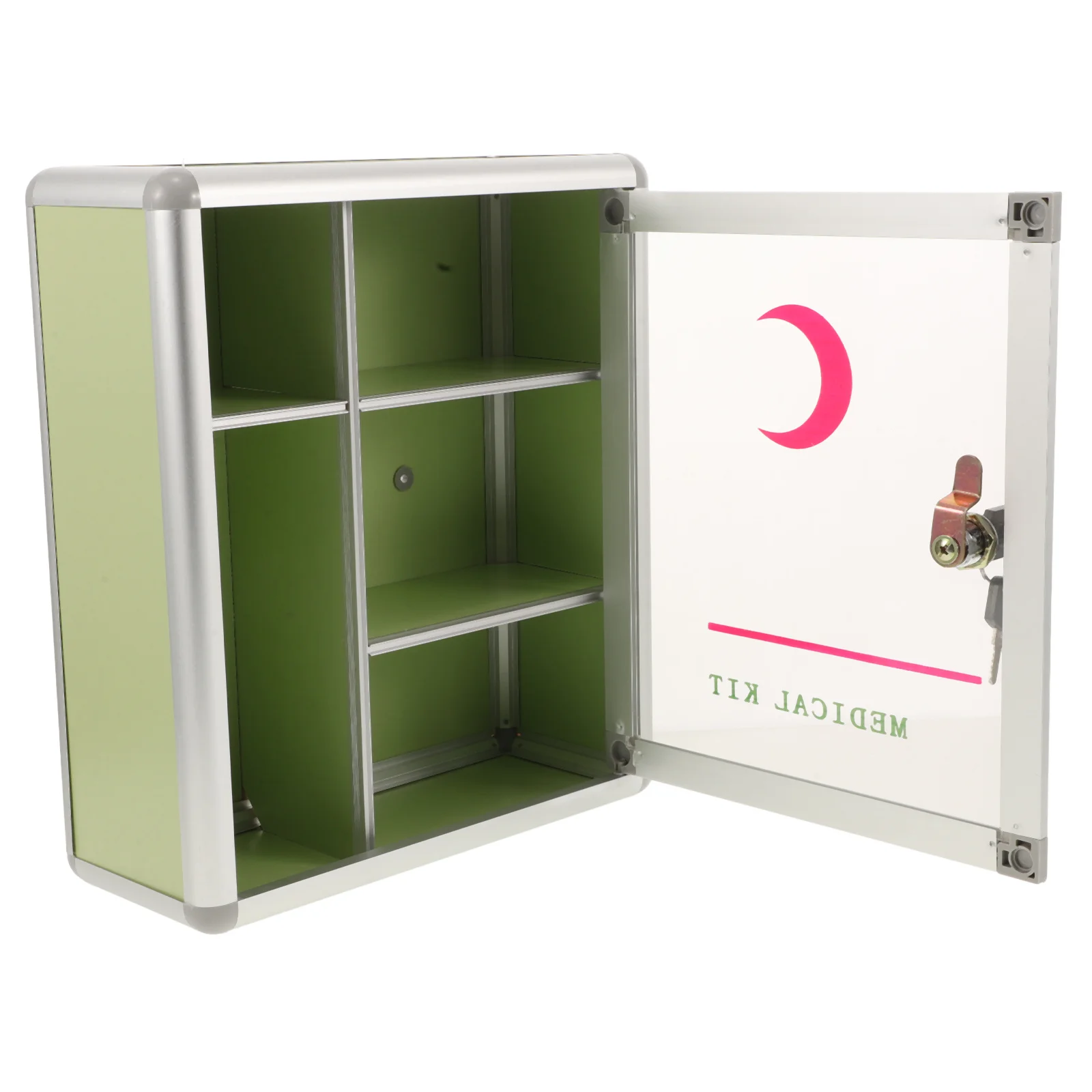 

1Set Wall Mount Medicine Storage Box with Lock Secure Portable Medical Kit Organizer for Household Emergency Use