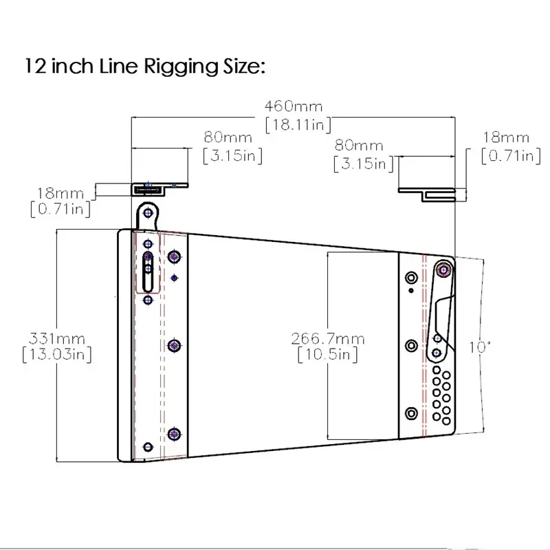 4 Point Loading 12 Inch Alu Line Array Rigging for PRO Audio Speaker