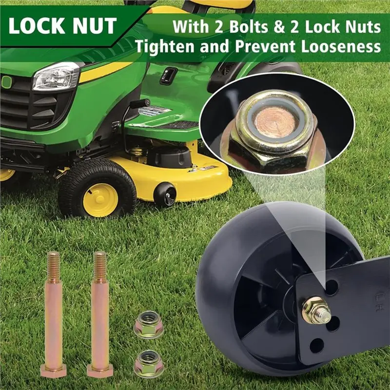 A93Z For Cub Cadet 734-04155 For Toro 112-0677 Replacement 734-04155 Mower Deck Wheels Kit 2 Pack 5