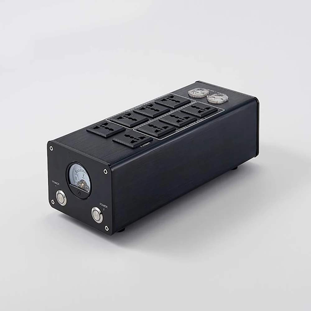 Audio Power Filter with Analog Voltage Display & Yellow Backlight - 3000W 15A AC 220V