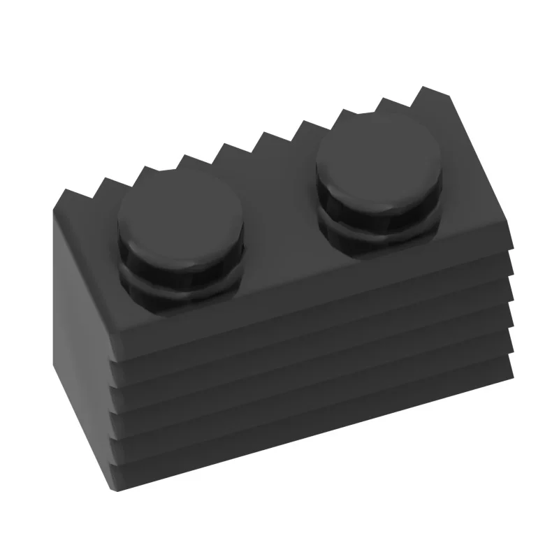 10 Stück MOC-Teile 2877 Ziegel modifiziert 1 x 2 mit Gitter/gecanneltes Profil, kompatibler Ziegel, DIY-Baustein-Partikel