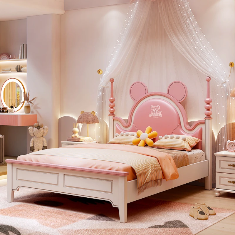 

Design Girls Modern Double Bed Luxury Loft Princess Space Saving Children Beds Frames Single Lit De Chambre A Coucher Furniture