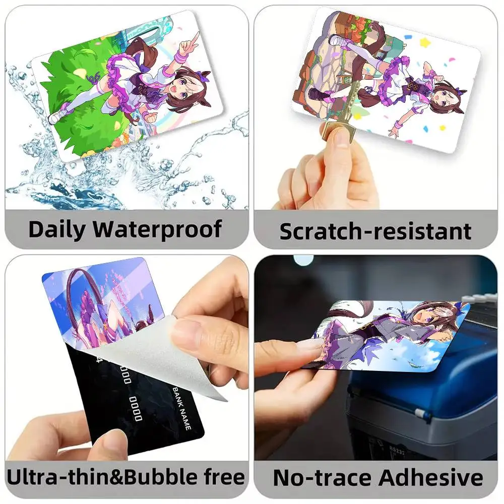 Anime Uma Musume S-Special Week  Credit Card HD Stickers Game Card Decal Small Chip Waterproof Sticker Gift
