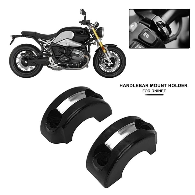 For BMW RNINET R Nine T Rnine T 2013-2023 2020 2021 2022 Handlebar Mount Holder Rearview Mirror Handlebar Clamp Cover Motorcycle