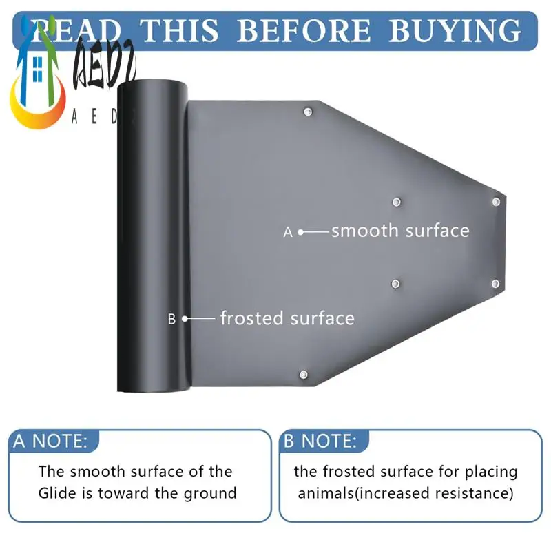 AED2-Deer Drag Sled Game Glide - Deer Cart Game Hauler سميكة مقاومة للتمزق ملحقات الصيد والعتاد لـ Hauling