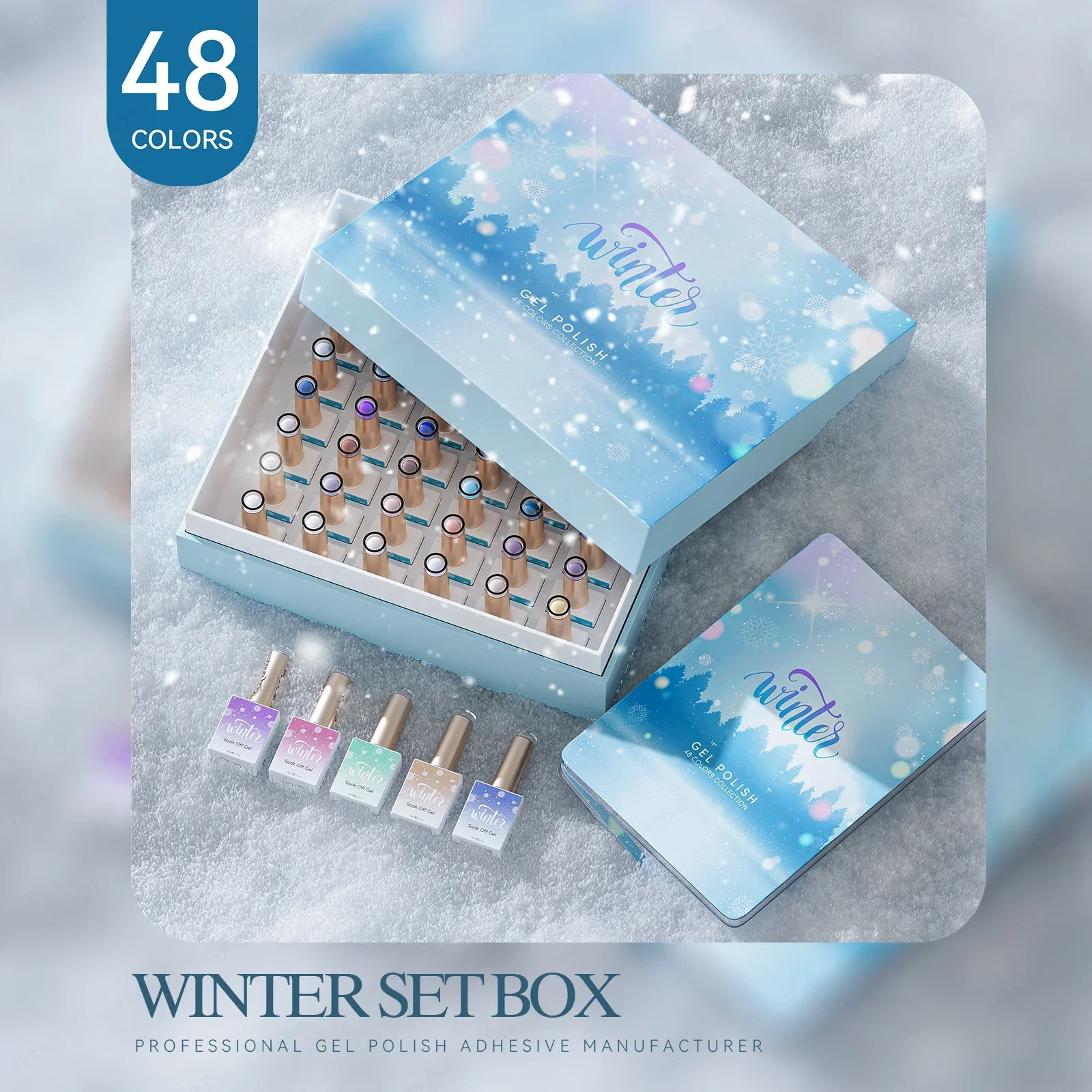 JTING New year nail trend Winter gel polish collection 48colors free set box Unique design color book gel nail polish