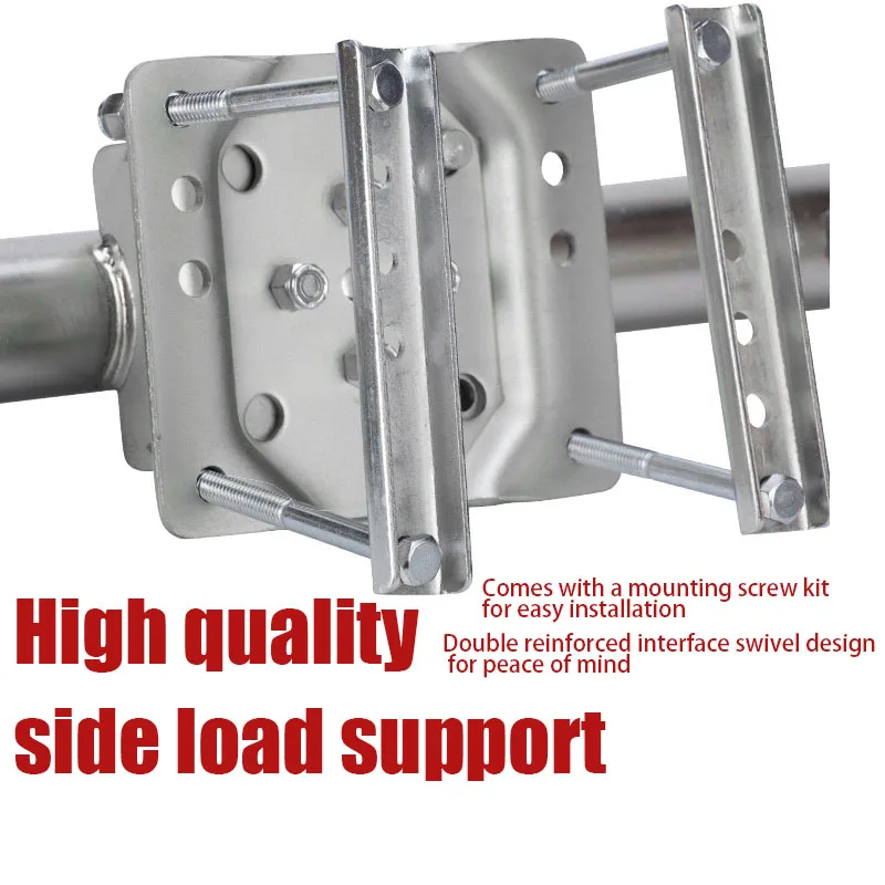 New Steel Side Rocker Guide Wheel Trailer Jack With Suspension Bracket For Yacht RV Parts Including Trailer Plug