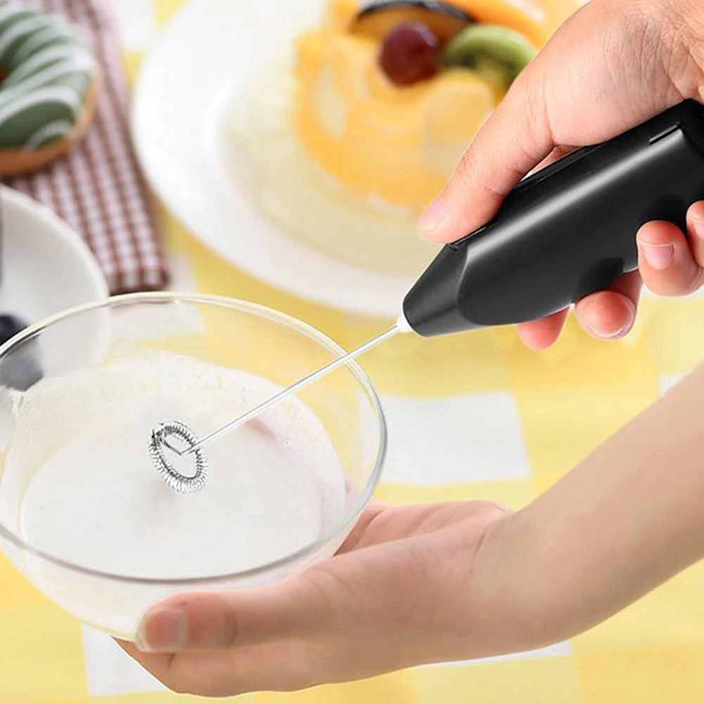 Batidor de huevos eléctrico de acero inoxidable, herramienta de cocina multifunción, Mini portátil, utensilios de cocina para café y leche, 1 unidad, 2024