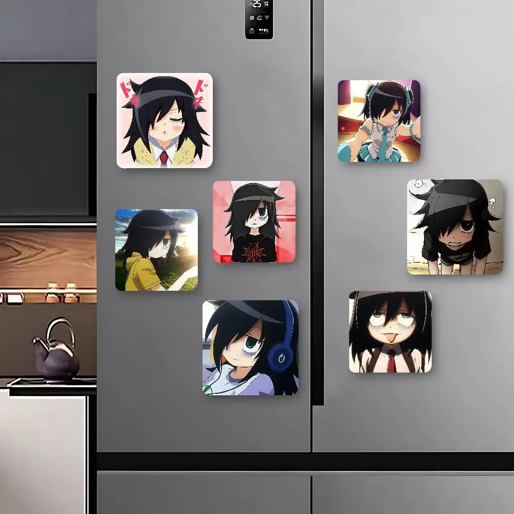 Imanes Decorativos Magnéticos para Refrigerador con Diseño de Anime T-tomoko Escuchando Yume Nikki, Adhesivos Magnéticos Suaves, Personalizados para Cocina