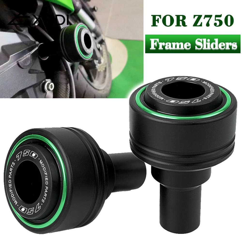 ZEXDDI-Glissières de Cadre Adaptées à la Kawasaki Z750 Z, Accessoires de Protection Contre les Chutes de Moto, 750, 2007, 2012, 2011, 2010