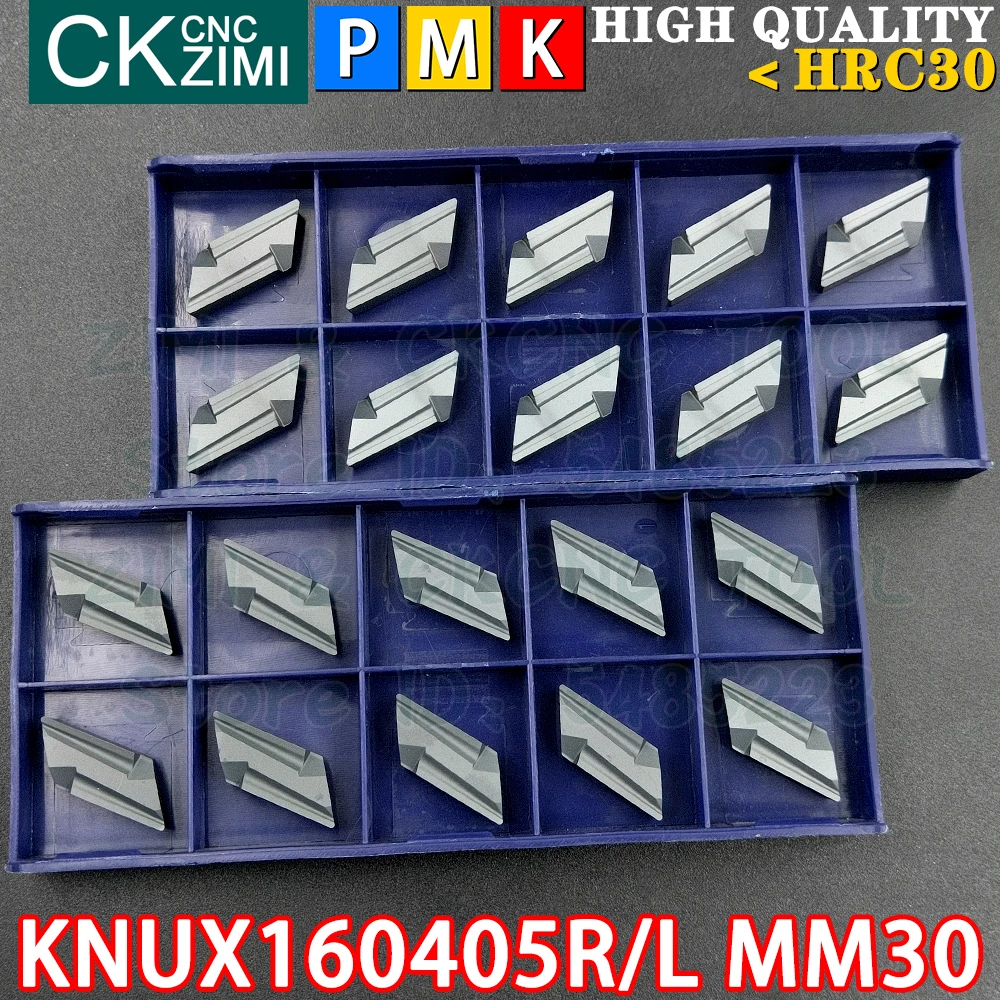 KNUX160405R MM30 KNUX160405L MM30 Inserti in metallo duro Copiatura di inserti di tornitura Utensili da taglio Tornio meccanico KNUX 1604 KNUX1604 MM10 in metallo Utensili per DKJNL DKJNR Portautensili di tornitura