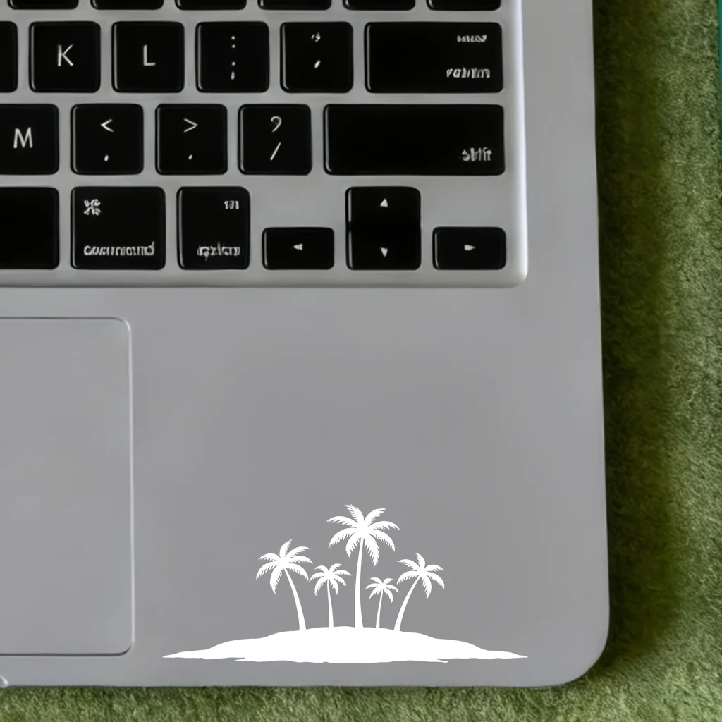 Tropical Palm Tree Stickers Monochrome Waterproof Vinyl Decals for Vehicle Phone Case Decor view 4