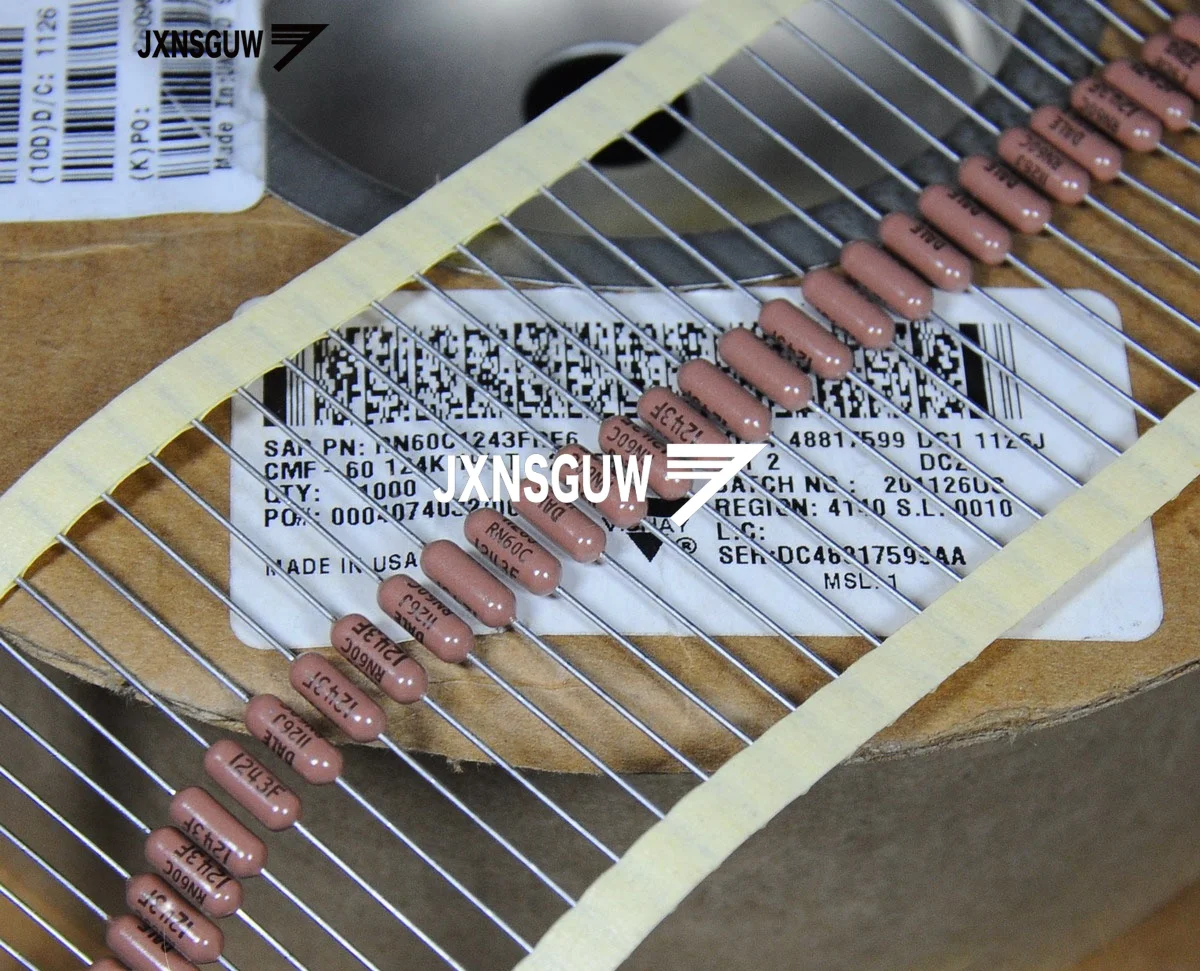 20PCS NEW VISHAY DALE CMF60 1% 1/2W124K 3x9MM Color ring resistance RN60C 0.5W124K resistance 124K 1/2W 0.5W free shipping