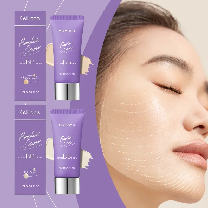 

Serum BB Cream - Lightweight, Hydrating, Concealer & Oil Control, Natural Daily Makeup, Brightens Skin Tone, Smooths Fine Lines