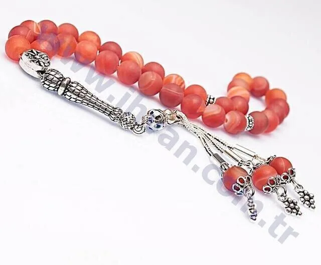 IQRAH Agate Stone Rosary (925 carat Silver)