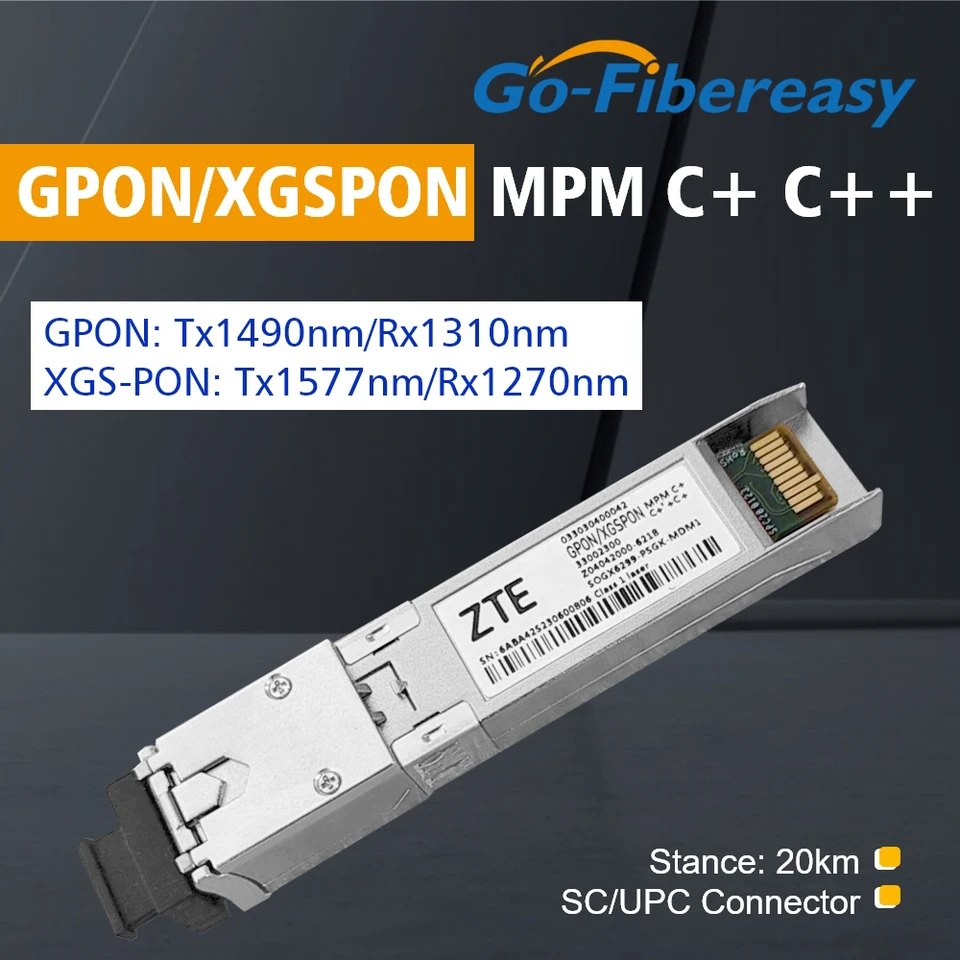 GPON/XGSPON MPM C+ C++ ZTE XGSPON GPON SFP+ Optical Transceiver