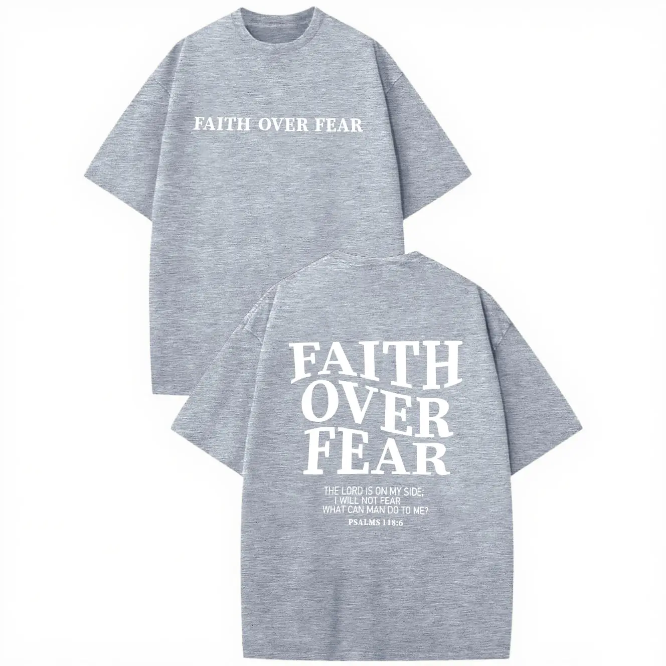 BANGELY Faith Over Fear Shirt Men Graphic Shirts Oversized Workout Gym S7b5d1a8de1604dcabf2a63c1a31eaed47