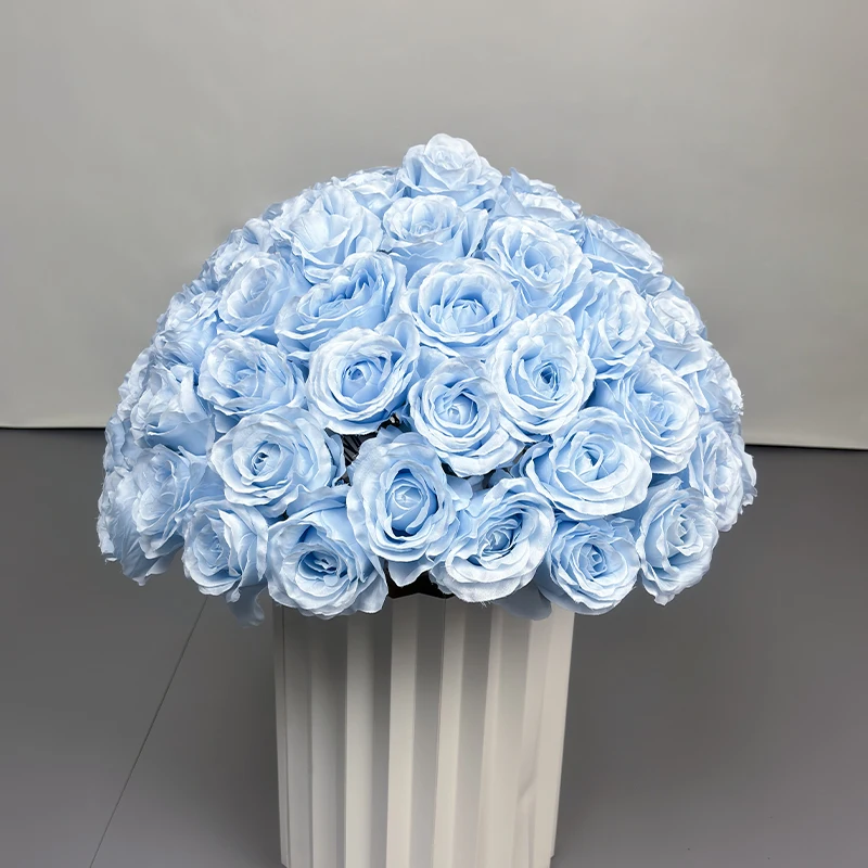 1pc 50CM Artificial Rose Flower White Hydrangea Wedding Party Decoration Bouquet Home Living Room DIY Arrangement Fake Flower