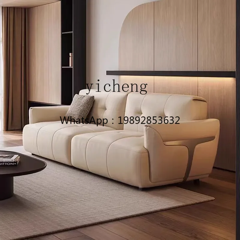 ABB  light luxury minimalist leather sofa living room simple corner leisure villa