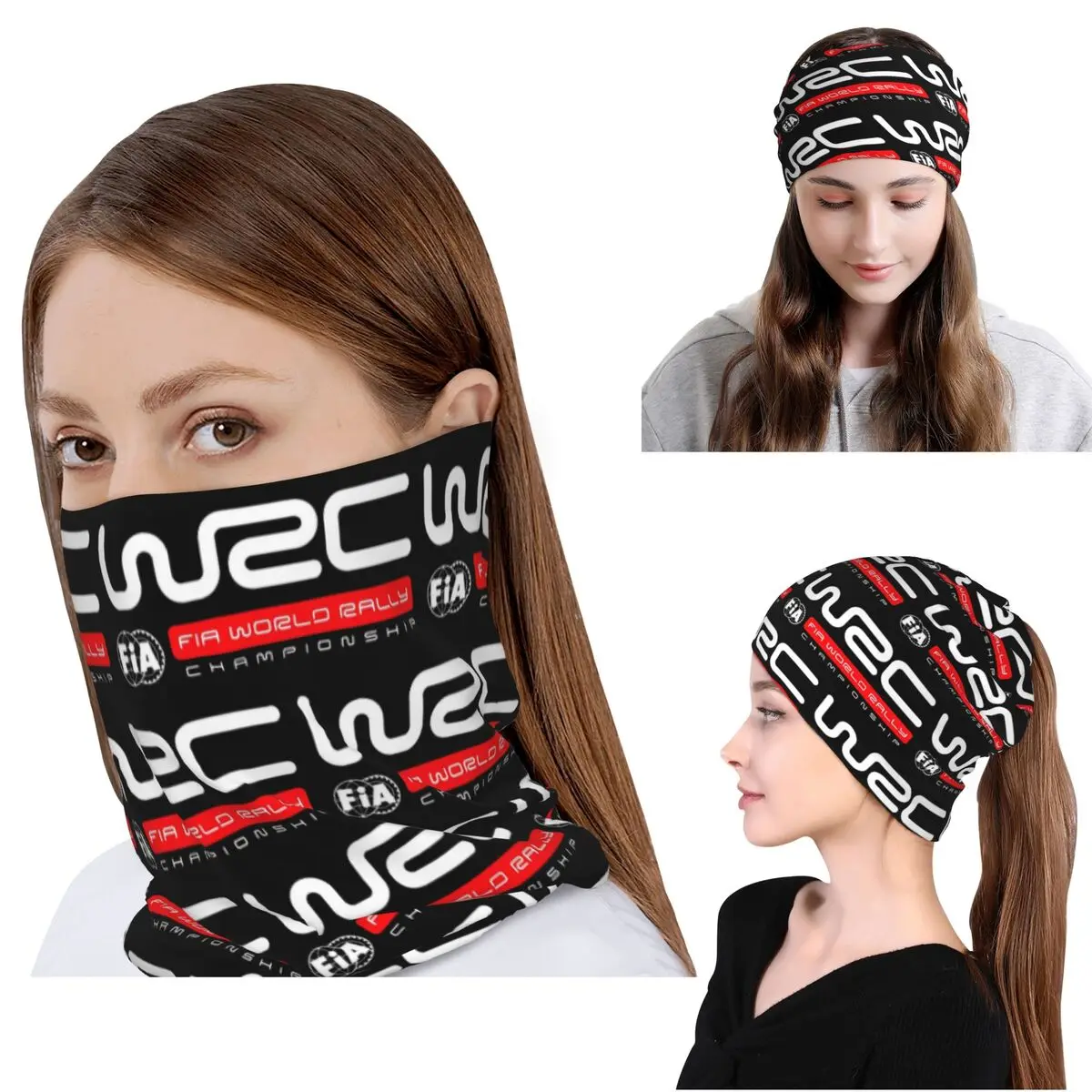 World Rally Championship WRC Bandana Neck Cover Mask Scarf Multi-use Headwear Beanies Hat for Men Women Adult Washable