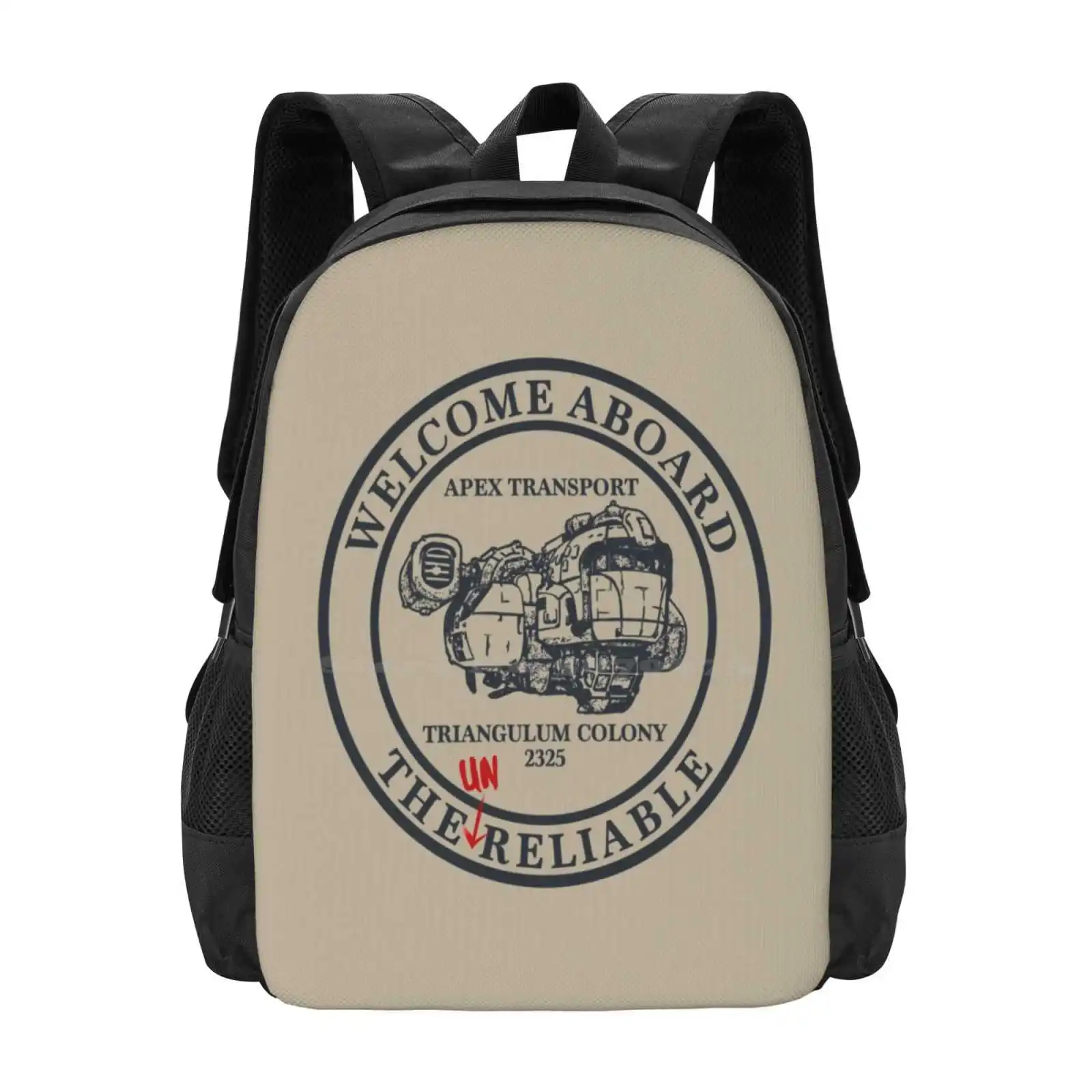 

Welcome Aboard The Unreliable | The Outer Worlds School Bags For Teenage Girls Laptop Travel Bags The Unreliable Outer Worlds