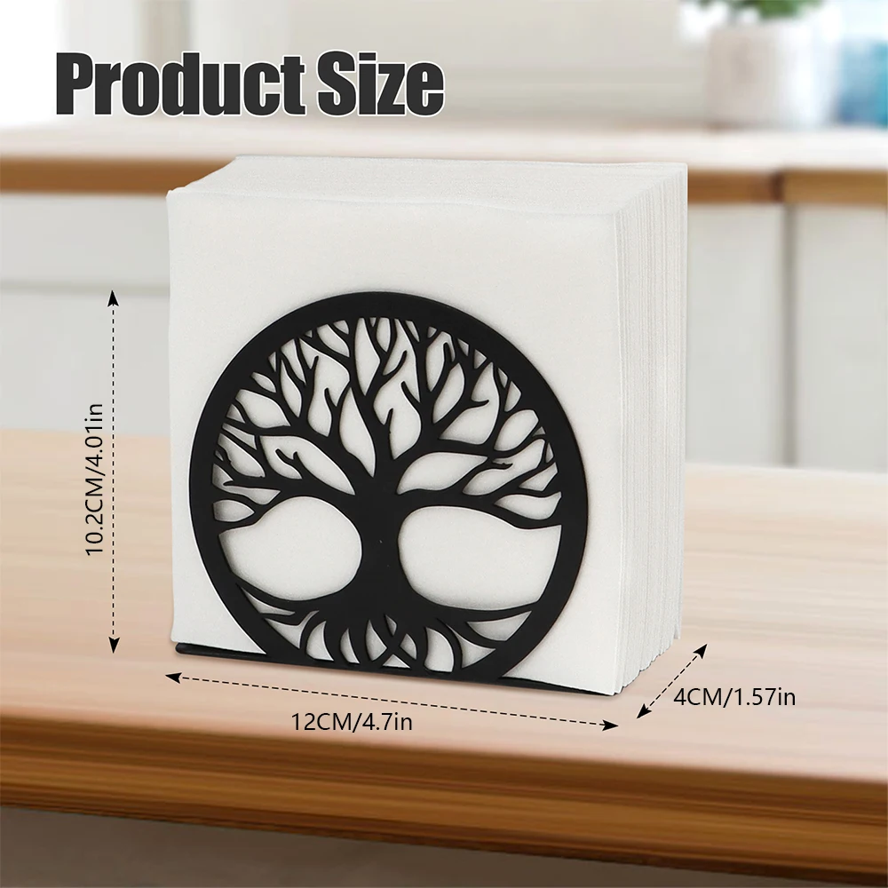 Napkin Holder Modern Black Napkin Holder for Table Stainless Steel Napkins Holder Wholesale for Kitchen Coffee Shop Dining Room