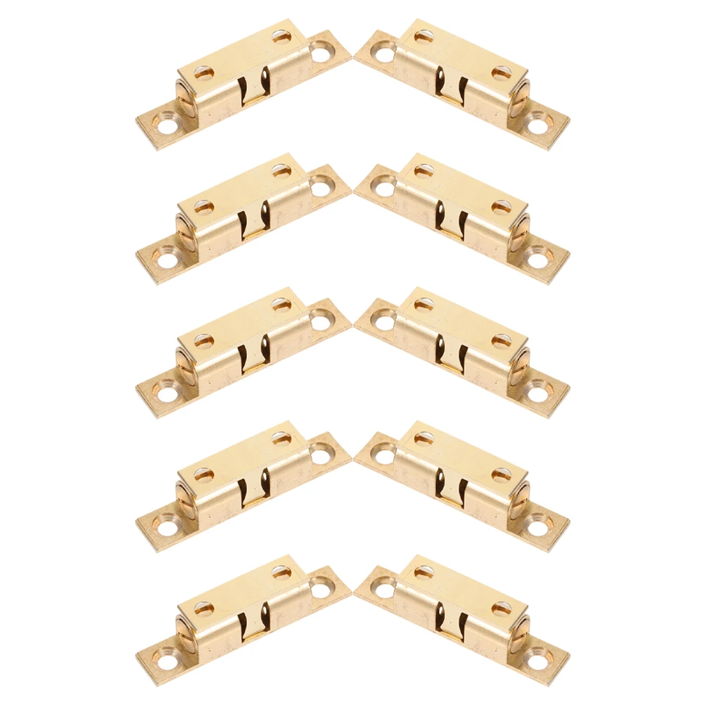

10Pcs Magnetic Cabinet Latch for Door Catch Sturdy Brass Roller Catch Easy Install Kitchen Wardrobe Closet Furniture Hardware
