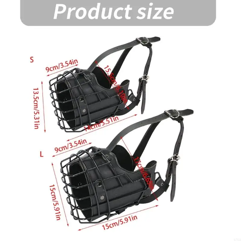 Dog Training Basket Cover for Medium to Large with Leather Fastening for Routine Handling 87HA