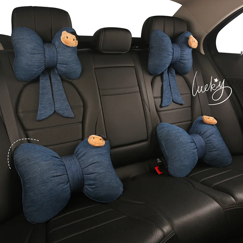 

Sanrio Hello Kitty Car Headrest Neck Support Pillow Lumbar Back Cushion Soft Breathable Fabric Universal Fit Auto Seat Waist Pad