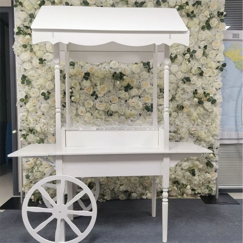 

Wedding Candy Display Car Float Metal Decoration Wheel Store Bazaar Mobile Car Party Decoration Multifunctional Cart