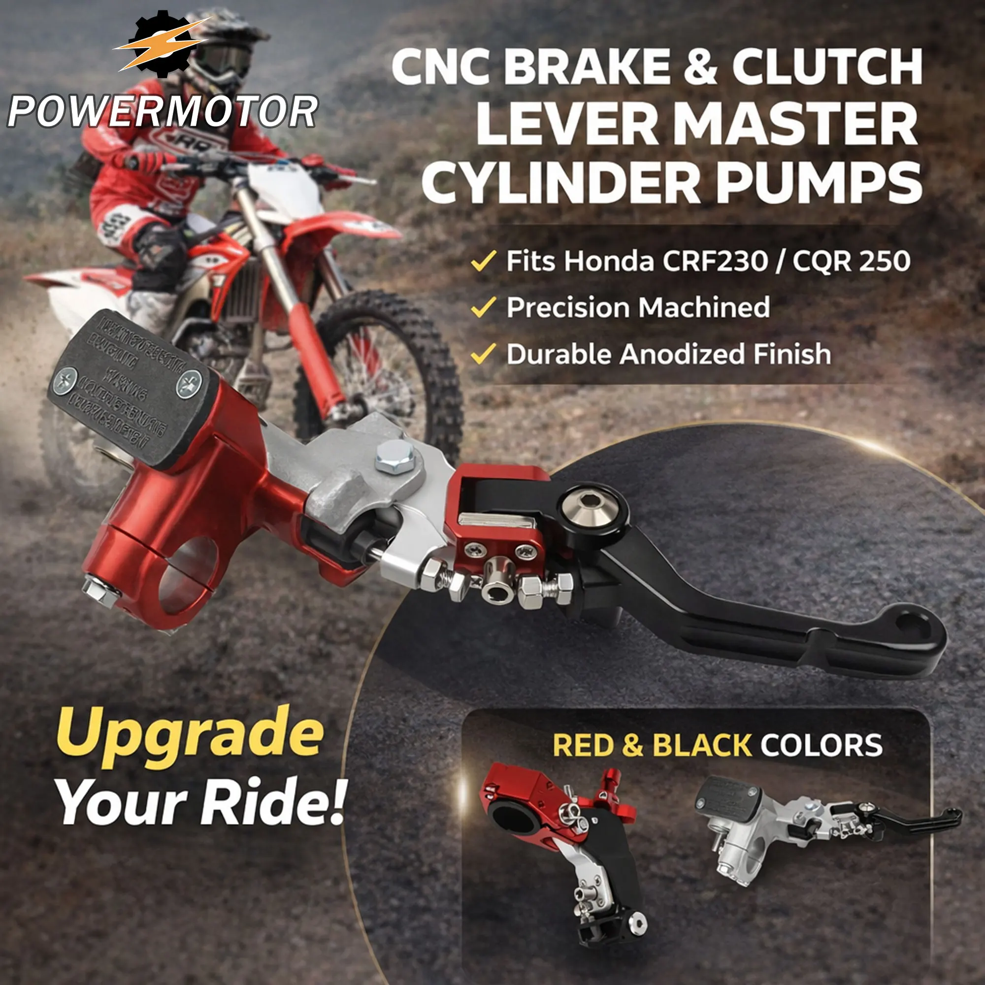 

For Honda Motorcycles Brake Clutch Lever Master Cylinder Pump CRF230 CQR 250 Enduro DirtBike Supermoto CNC Aluminum Modified
