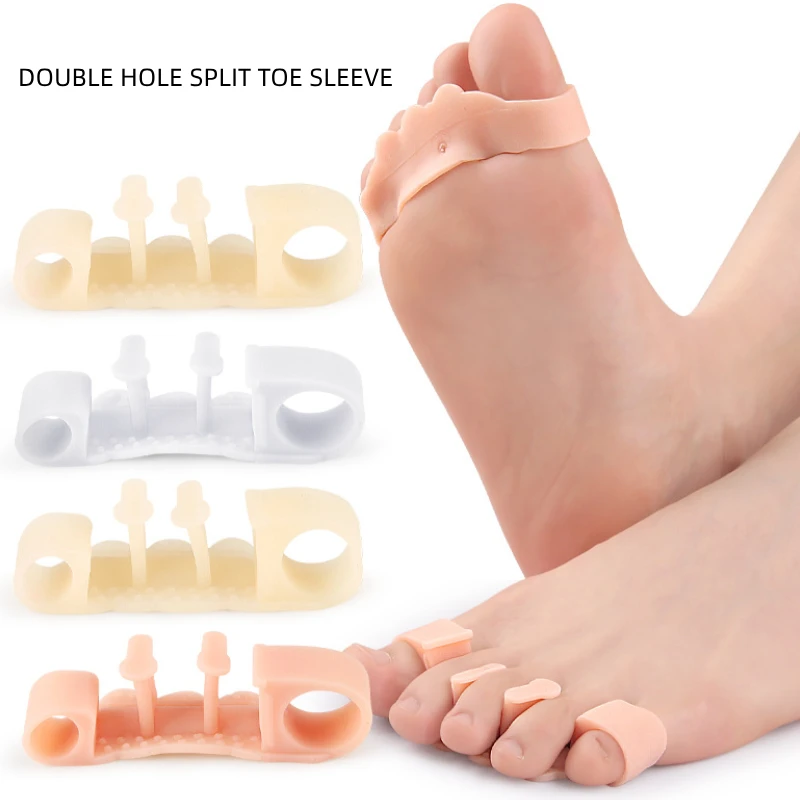 

2pieces=1pair Silicone Gel Foot Care Tools Toe Orthotics Hallux Valgus Protector Pads Corrector Separators Bunion Pain Relieve