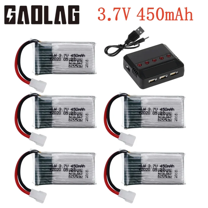 H31 Battery 3.7V 450mAh 752535 Lipo Battery And Charger For H107 H31 KY101 E33C E33 RC Drone Helicopter Spare Parts 3.7V Battery