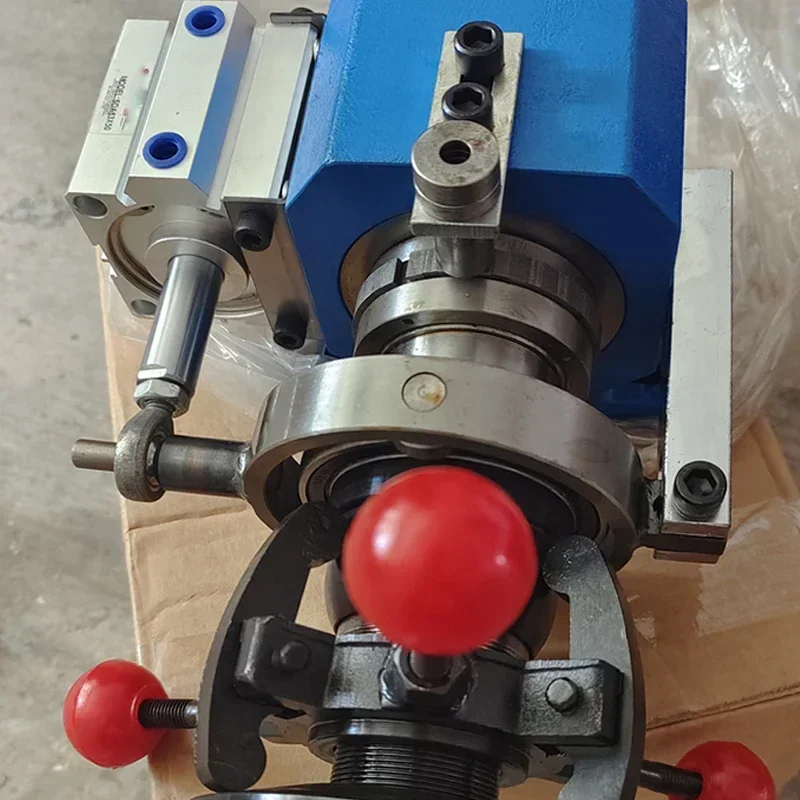 Portable 220v Spindle Type Rotary Pneumatic Clamp Base Collet Small Machine Tool Headstock Spindle Base Quick Clamp