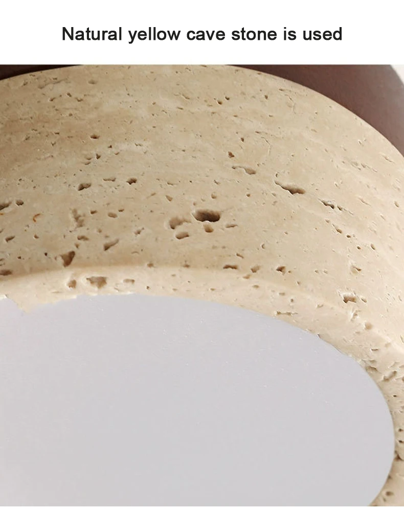 Wabi Sabi Stone LED Ceiling Light Brown lighting effect
