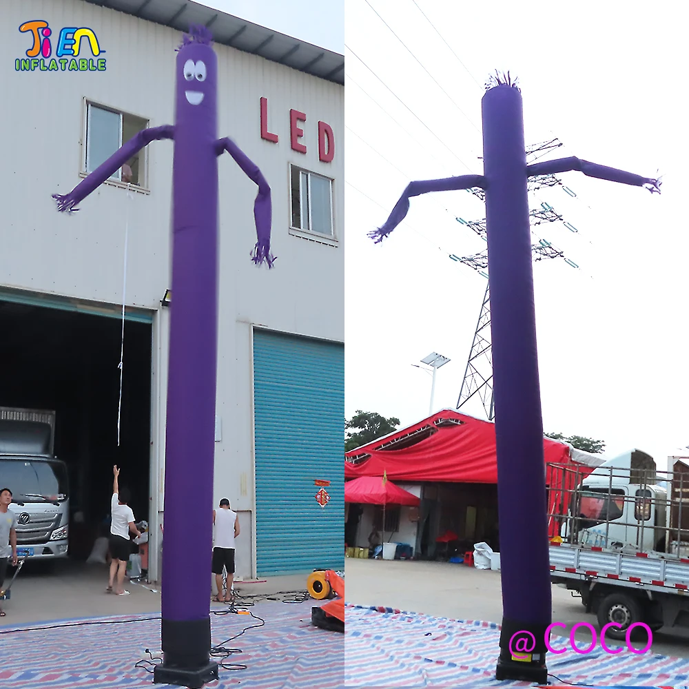 Hombre de tubo de aire de 5m + 45cm, hombre de baile de una sola pierna, bailarín de cielo inflable, aire de dibujos animados, publicidad al aire libre