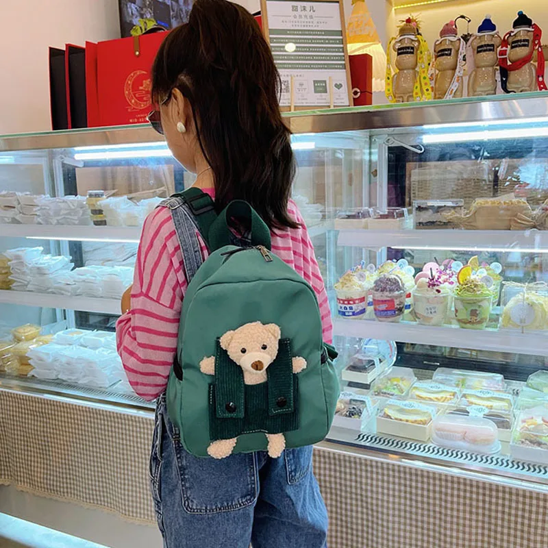 Cartoon Bär Herren-und Damen rucksack atmungsaktiv verschleiß fest aufhellende Kindergarten Schult asche Reise Schult asche